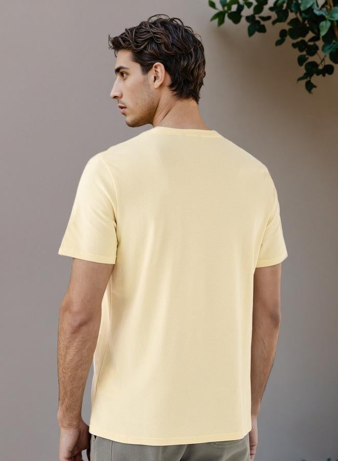 Iconic Popcorn Textured Regular Fit T-shirt - Image 3