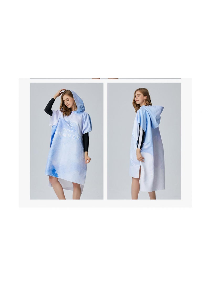 general Microfiber Hooded Wearable Absorbent Quick-drying Beach Bathrobe - Image 3