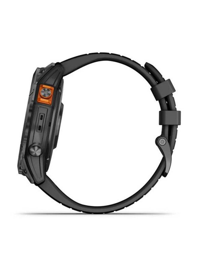 GARMIN Fenix 7X Pro - 51MM - Solar Edition - Up To 37 Days Battery Life - 1.4"inch Sunlight-Visible Display, Scratch Resistant, Power Glass™, Heart Rate Monitor, All Day Stress Monitor, Power Glass Solar Charging Lens, Super Bright LED Flashlight, iOS and Android Compatible SLATE GRAY WITH BLACK BAND - Image 3