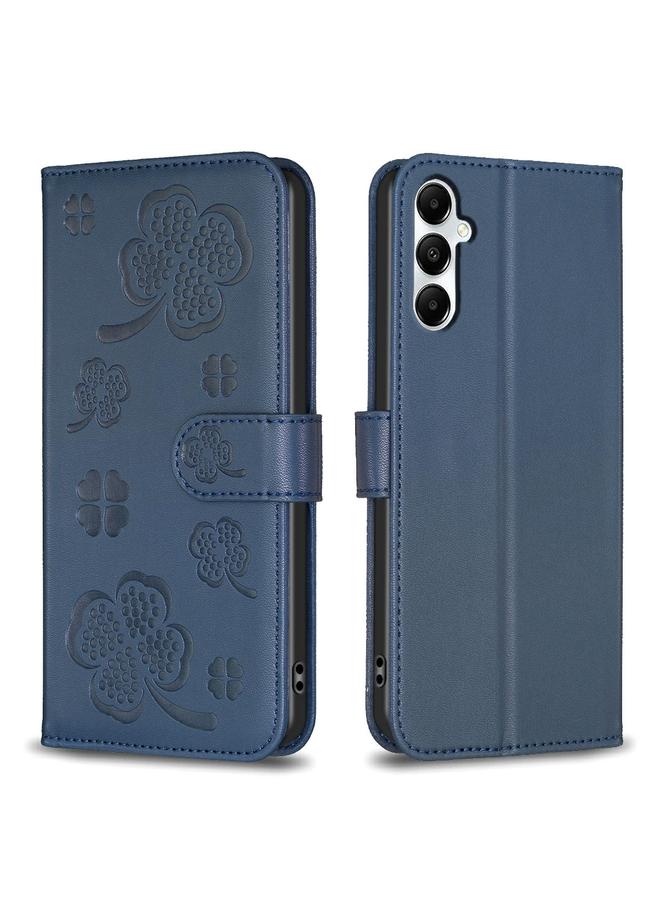 erorex Case For Samsung Galaxy A55 Four-leaf Embossed Leather Phone Case - Image 1