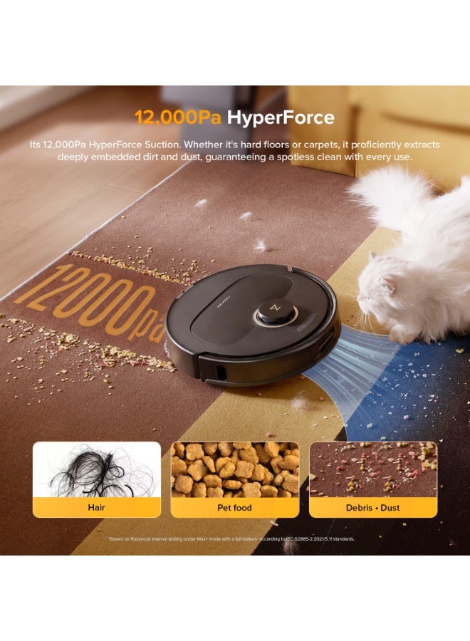 roborock Qrevo 5AE Robot Vacuum and Mop, FlexiArm Edge Mopping, 12,000Pa Suction, Dual Zero-Tangle System, Smart Obstacle Avoidance, 10mm Mop Lifting, Auto Mop Washing&Drying, Self-Emptying&Refilling - Image 2