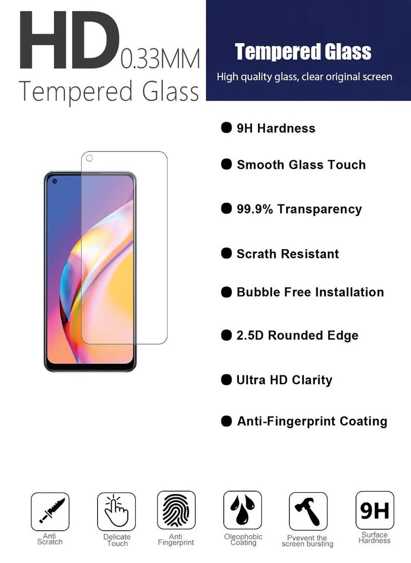 Super 2 Pieces  Tempered Glass Screen Protector Clear Designed For Oppo A94 4G Full Screen Coverage And Bubble Free - Image 5