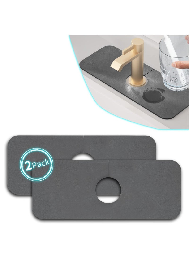 Excefore Faucet Absorbent Mat, Protector for Kitchen and Bathroom Sink, Drying Mat for Kitchen Counter, Sink Splash Guard, Faucet Handle Drip Catcher Tray, Drying Pad  - Image 4