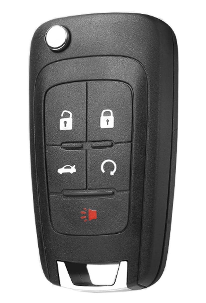 BTOZRF 5 Buttons Keyless Remote Flip Car Key Fob Fit for Chevy Camaro 2010-2016/Chevy Cruze 2010-2016/Chevy Equinox 2010-2016/Chevy Malibu 2010-2016 FCC OHT01060512 (1) - Image 2