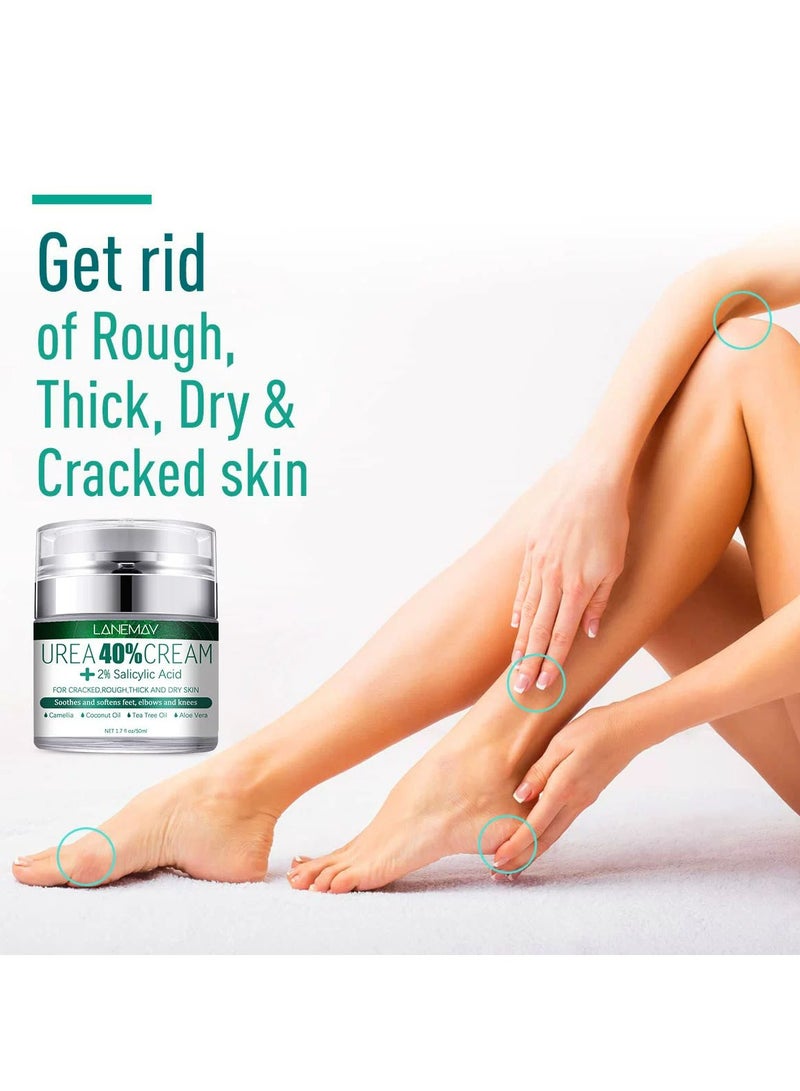 LANEMAY Urea Foot Cream for Cracked Heels – Callus Removal Dry Rough Skin Repair Moisturizing and Softening Foot Balm - Image 2