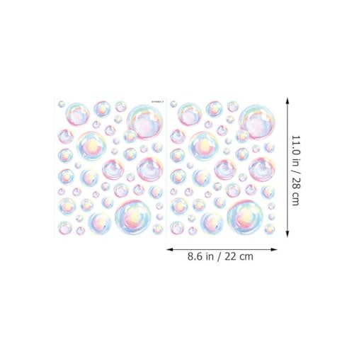 Uonlytech Bubble Wall Decal Stickers, Under The Sea Birthday Party Decor Colour Bubble Ocean Background Water Bath Decor for Mermaid Baby Shower - Image 2