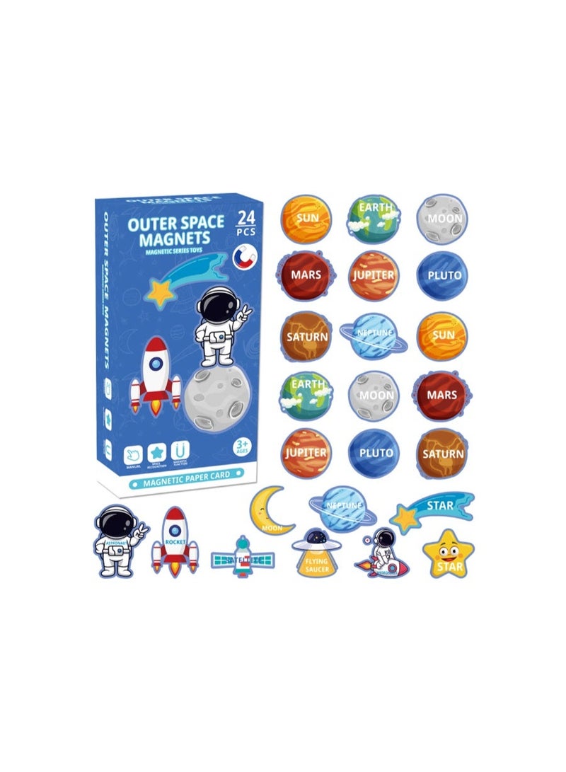 Outer Space Fridge Magnets – 24 Pieces - Image 1