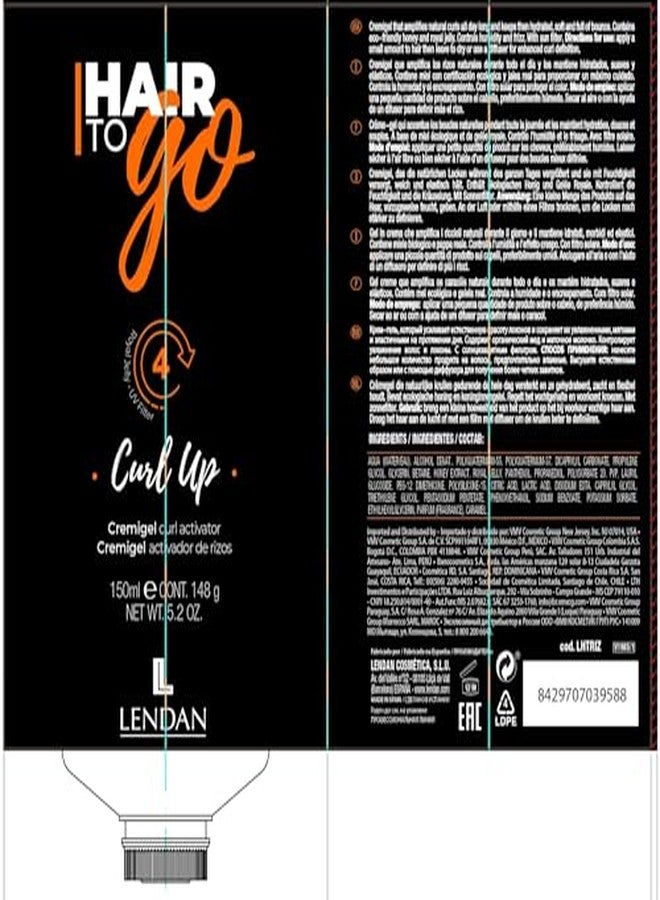LENDAN - Curl Activator - Curl Up Curls - 150 ml - with Honey and Royal Jelly - Natural and Hydrated Curls - Controls Humidity and Frizz - Protects Hair Color - Image 2