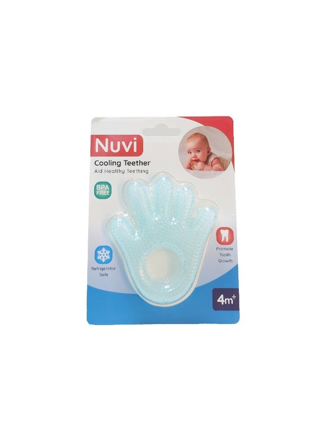 NUVI Cooling Teether for Babies, Easy-Grip Handle,Aid Healthy Teething, & BPA-Free