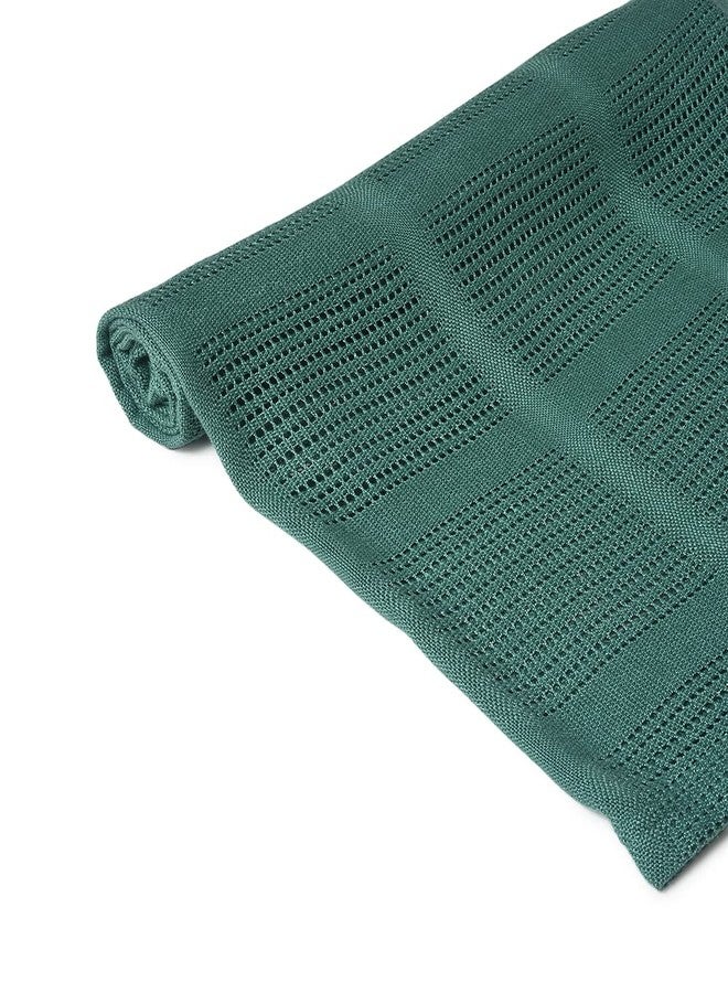 Mi Arcus Premium Ultra Soft Solid Blanket for Baby Boys Girls 1-3 Y, 120X90 cm - Green - Image 5