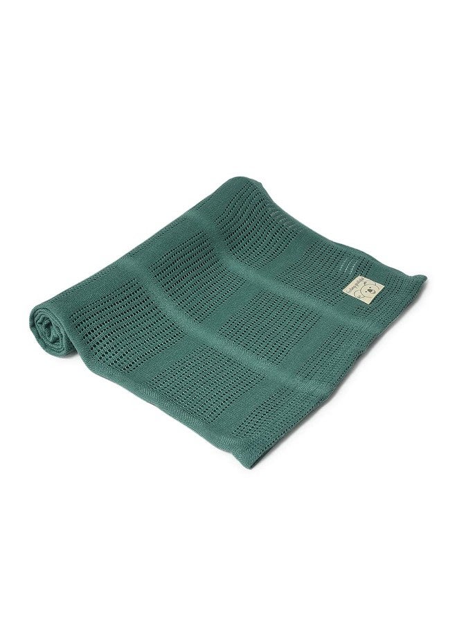 Mi Arcus Premium Ultra Soft Solid Blanket for Baby Boys Girls 1-3 Y, 120X90 cm - Green - Image 1