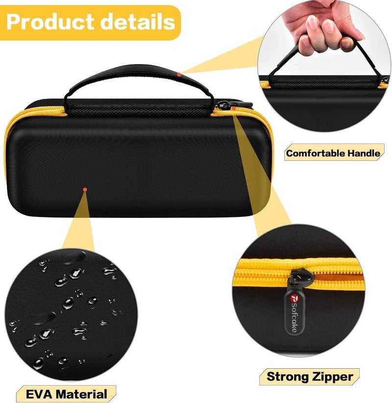 PSofcake Case Compatible with Fanttik X8 for APEX/APEX EV Tire Inflator Portable Air Compressor. Storage Holder for Airmoto for Hafuloky for ILTIDE for Woowind for Prilotte Air Pump (Box Only) - Yellow Anti topple design - Image 3