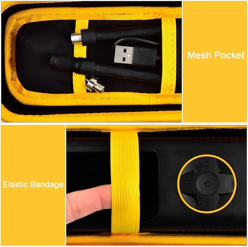 PSofcake Case Compatible with Fanttik X8 for APEX/APEX EV Tire Inflator Portable Air Compressor. Storage Holder for Airmoto for Hafuloky for ILTIDE for Woowind for Prilotte Air Pump (Box Only) - Yellow Anti topple design - Image 4