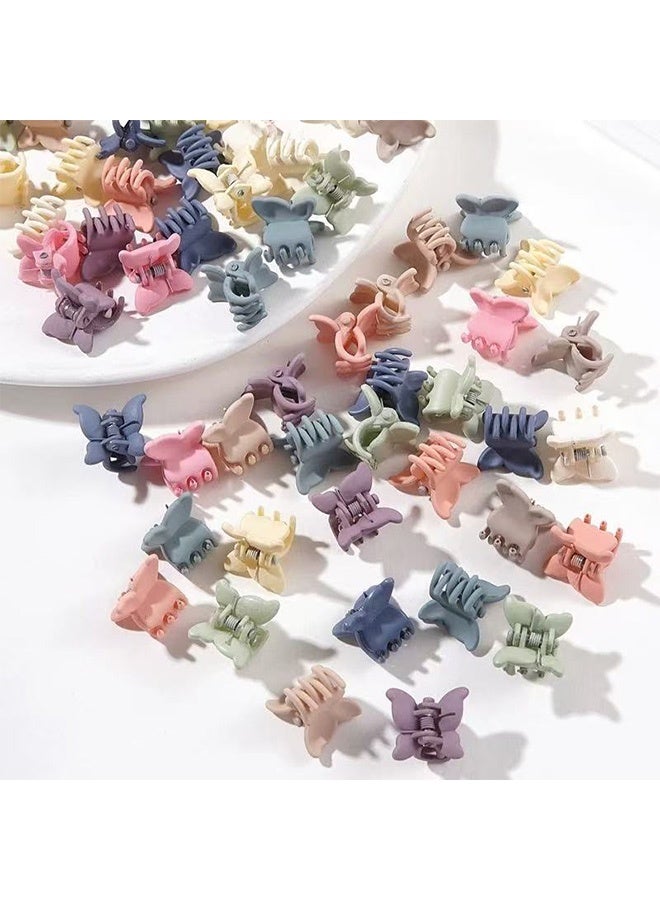 100 قطعة - مشابك شعر صغيرة على شكل فراشة للأطفال، مشابك شعر صغيرة لامعة للغاية للأطفال البنات، مشابك صغيرة للأطفال، إكسسوارات شعر للبنات - Image 1