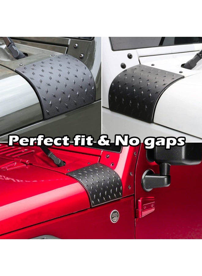 HALAMODO Danti Black Cowl Body Armor Outer Cowling Cover for Jeep Wrangler JK JKU Unlimited Rubicon Sahara X Off Road Sport 2007-2018 (Pack of 2) - Image 2