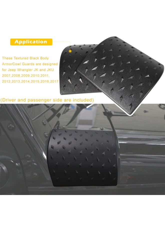 HALAMODO Danti Black Cowl Body Armor Outer Cowling Cover for Jeep Wrangler JK JKU Unlimited Rubicon Sahara X Off Road Sport 2007-2018 (Pack of 2) - Image 3