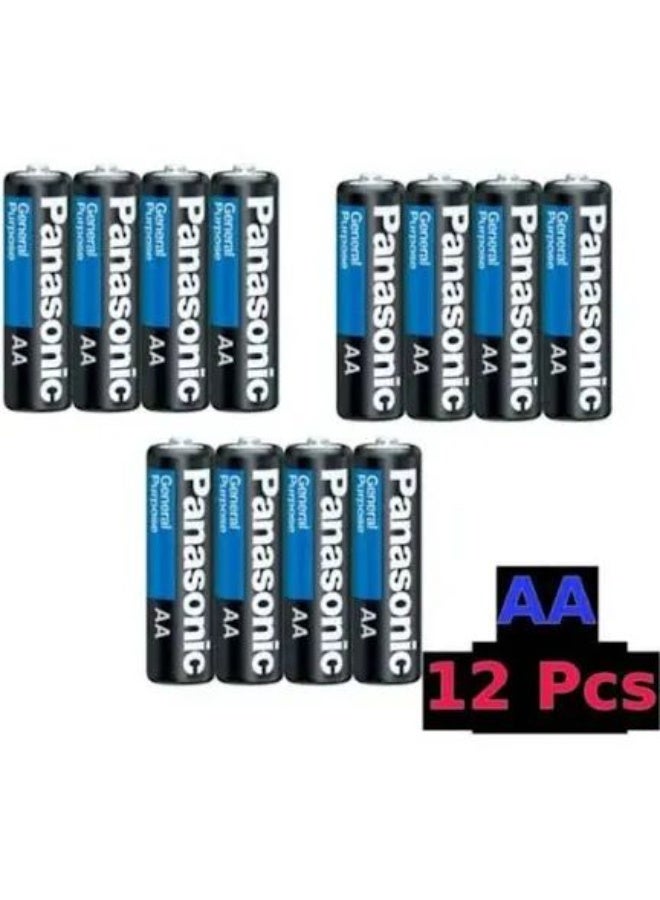 Panasonic AA Carbon Zinc Batteries – 12 Pack | Reliable Power for Household Devices & Electronics | Consistent Performance & Long Life - Image 1