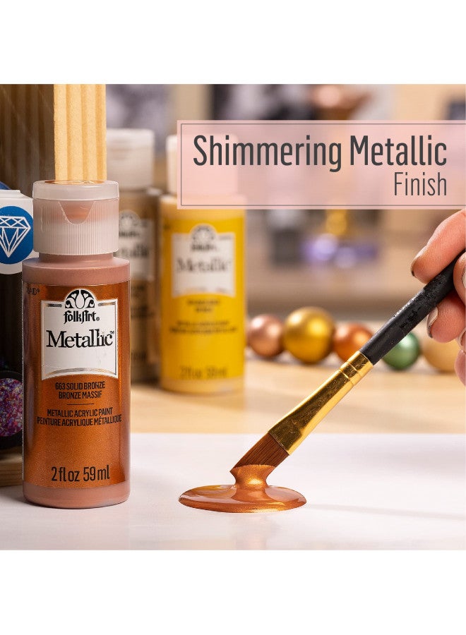 FolkArt Acrylic Metallic Paint, 2 Fl Oz (Pack of 1), Sequin Black - Image 5
