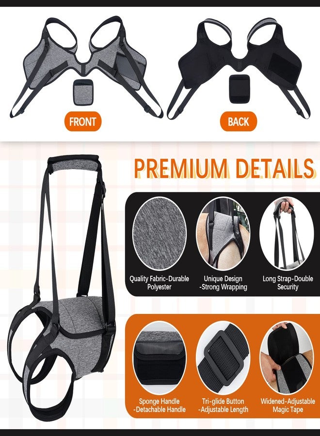 ROZKITCH Dog Lift Harness, Pet Rear Support Aid Veterinarian Approved Sling for Old K9 Help with Poor Stability, Back Leg Hip Disabled Joint Injury Elderly Arthritis ACL Rehabilitation Rehab Grey L - Image 5