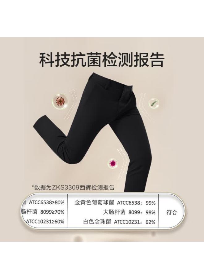 Hodo Business Straight-leg Men's Pants Non-iron Tailor-free Formal Trousers Navy Blue 31