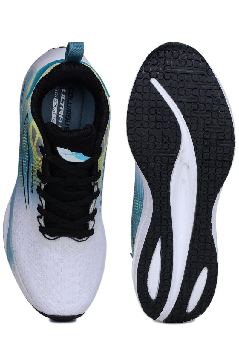Columbus Archer Sports Shoes - Running Shoes|Walking Shoes| Training & Gym Shoe | Outdoors Shoe for Men (White & Pista Green), UK 8 - Image 5