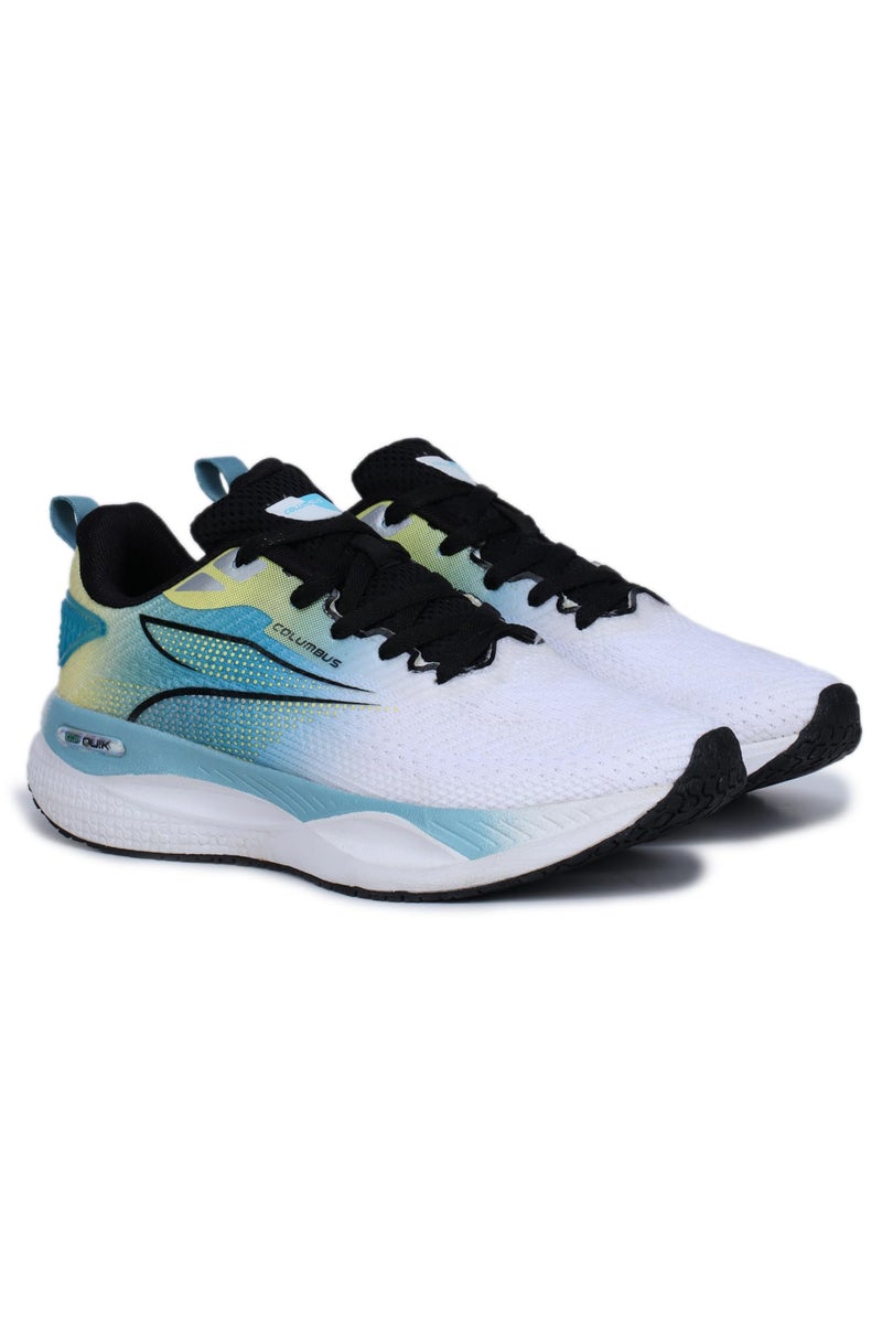 Columbus Archer Sports Shoes - Running Shoes|Walking Shoes| Training & Gym Shoe | Outdoors Shoe for Men (White & Pista Green), UK 8 - Image 1