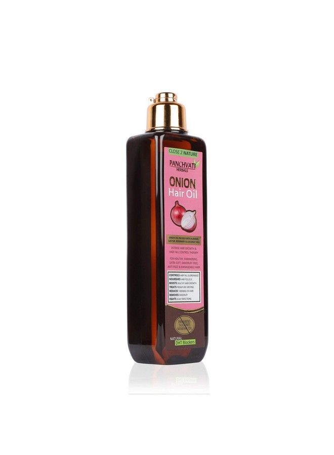 Panchvati Herbals Onion Hair Oil 200 Ml Controls Hair Fall & Breakage Boosts Healthy Hair Growthreduces Thinning Of Hair. - Image 5