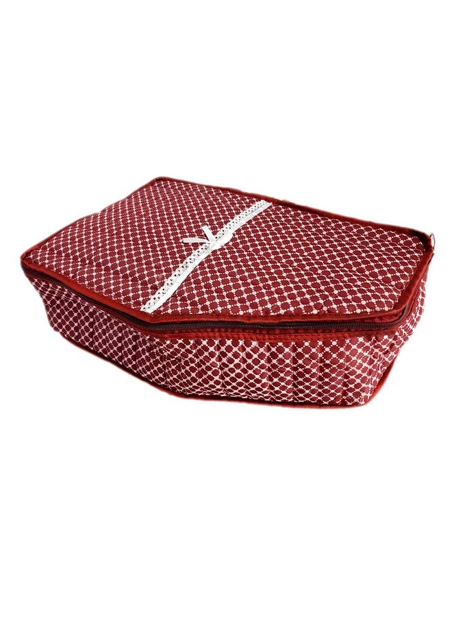 Padam Enterprises Designer Blouse Cover in Quilted Cotton Fabric With Front Transparent (Maroon) - Image 4