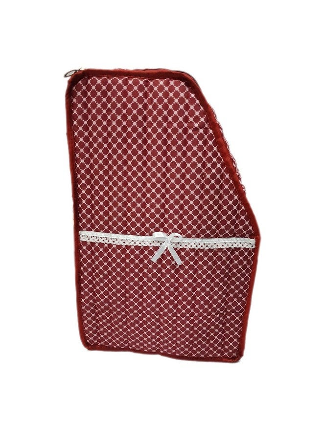 Padam Enterprises Designer Blouse Cover in Quilted Cotton Fabric With Front Transparent (Maroon) - Image 1
