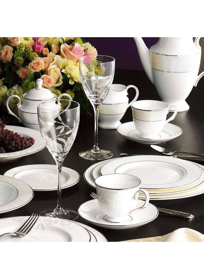 Lenox Opal Innocence Stripe 5Piece Place Setting 440 LB White - Image 4
