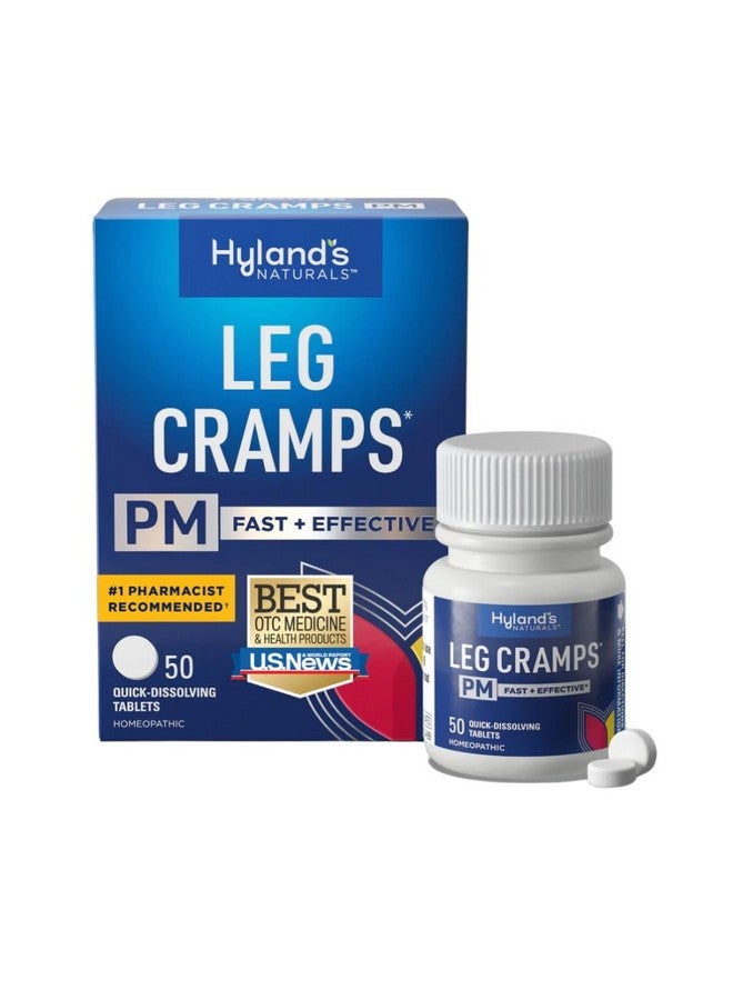Hyland's, Leg Cramps PM Tablets, Nighttime Formula, Natural Relief of Calf, Foot and Leg Cramps at Night, Quick Dissolving Tablets, 50 Count - Image 1