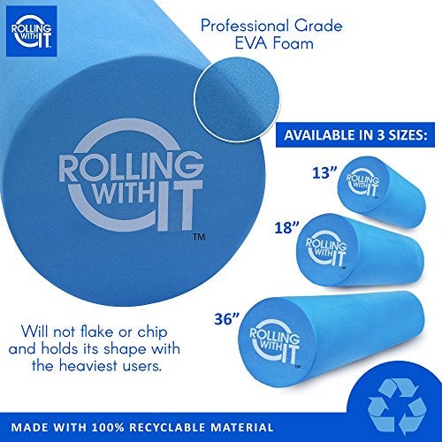 Rolling With It Foam Roller with High Density for Physical Therapy, Muscle Roller for Exercise and Muscle Recovery, Eco-Friendly Back Roller, Firm and Smooth Surface Massage Roller, Size: 18 inches - Image 2