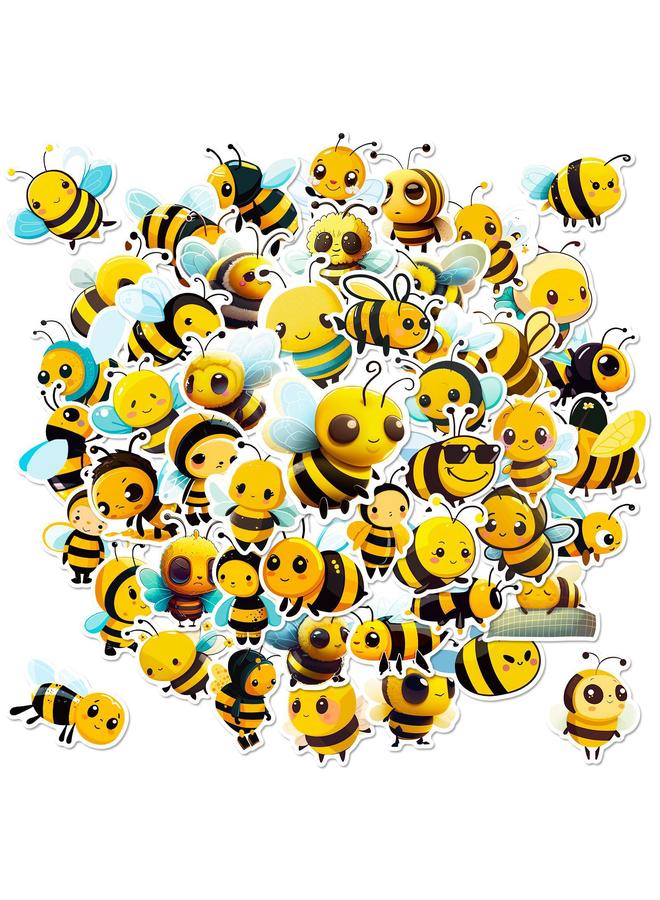 Bluejw 50 Little Bee Stickers Spring Window Stickers Bee Festival Bee Festival Kindergarten Stickers - Image 1