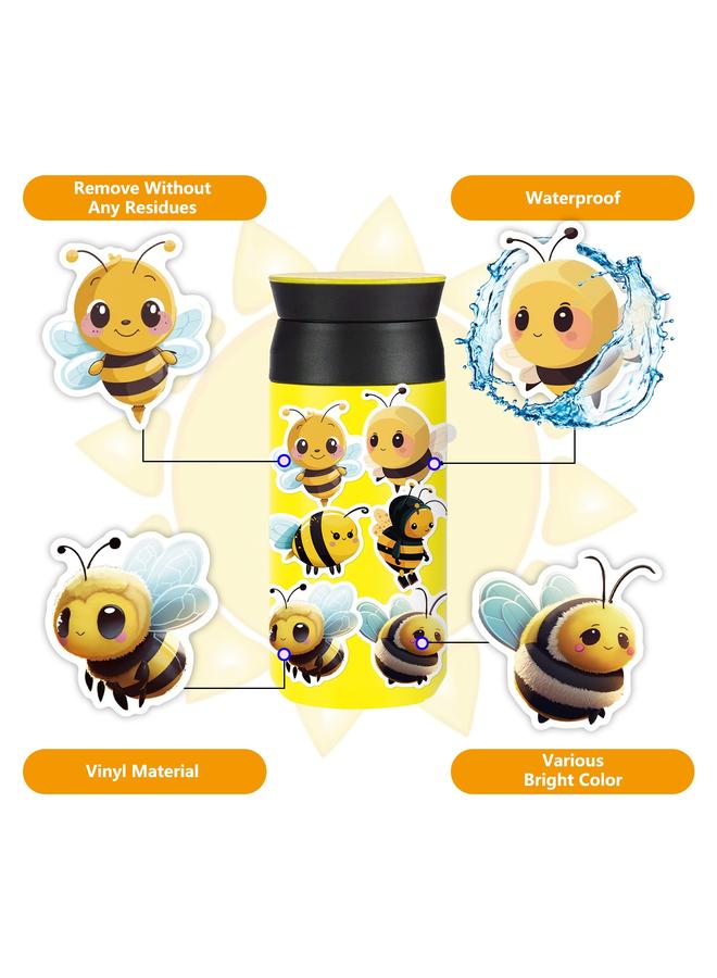 Bluejw 50 Little Bee Stickers Spring Window Stickers Bee Festival Bee Festival Kindergarten Stickers - Image 4