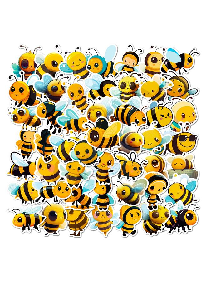 Bluejw 50 Little Bee Stickers Spring Window Stickers Bee Festival Bee Festival Kindergarten Stickers - Image 2
