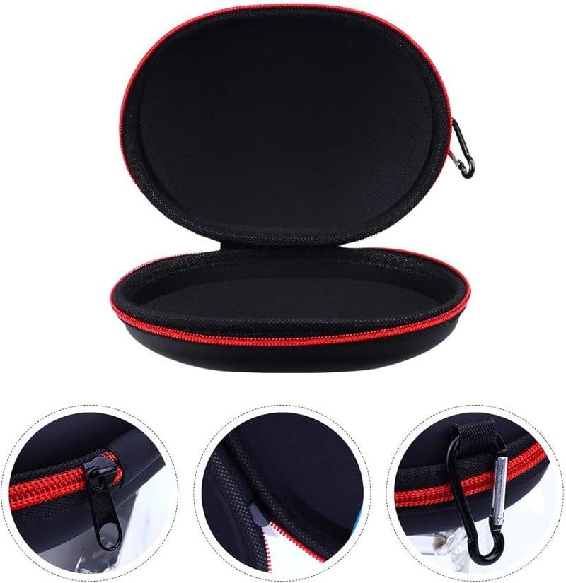 Lightweight Compact Headphone Storage Case Bag Portable Organizer for Travel Daily Use Black - Image 3