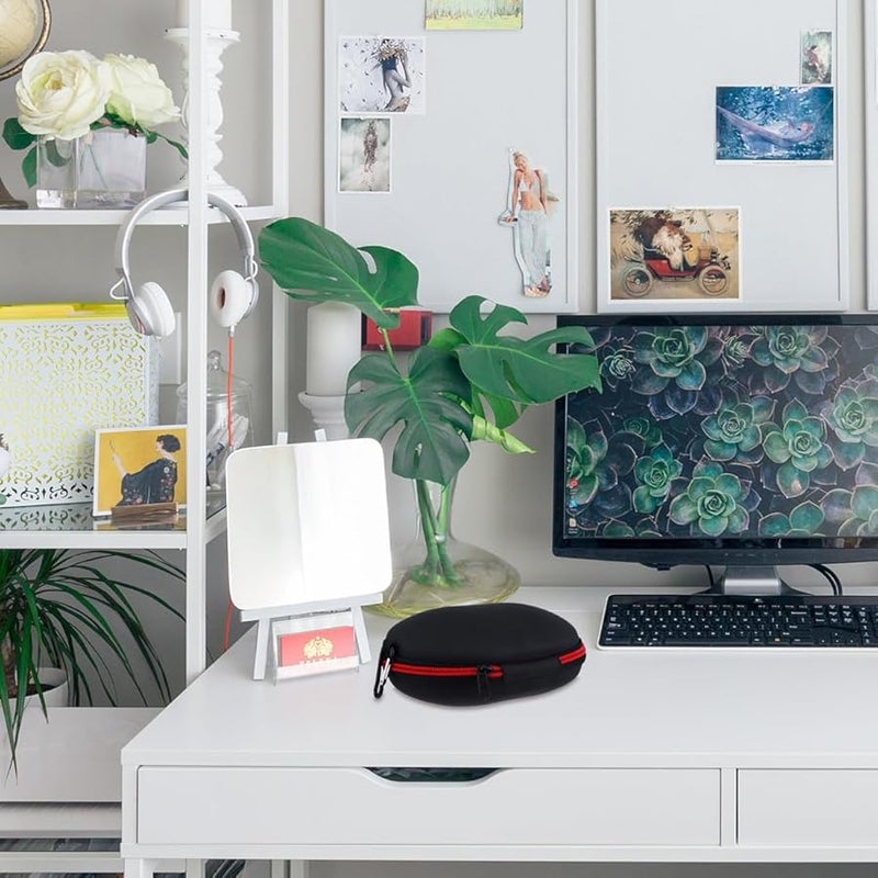 Lightweight Compact Headphone Storage Case Bag Portable Organizer for Travel Daily Use Black - Image 4