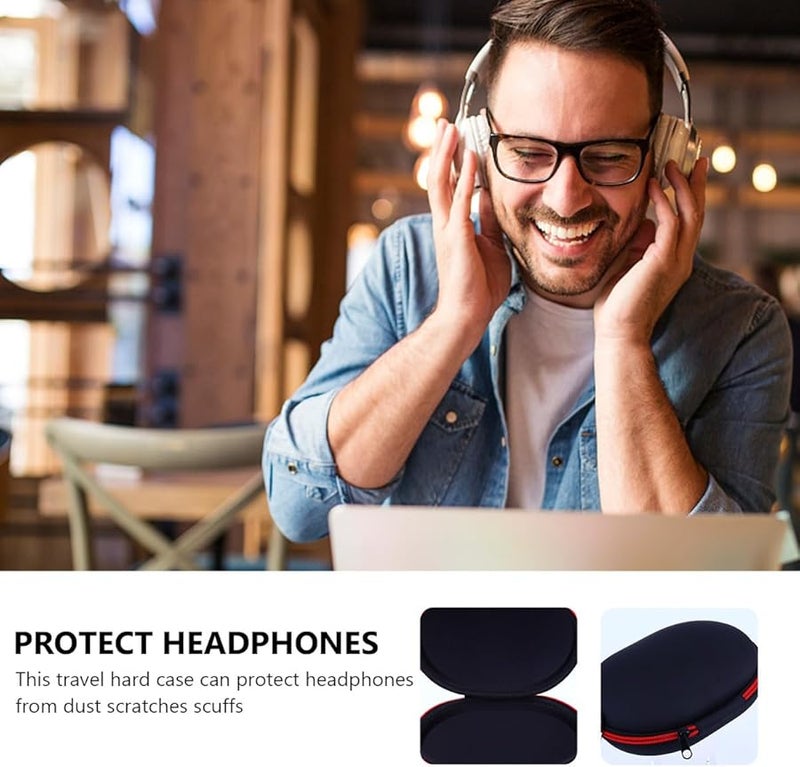 Lightweight Compact Headphone Storage Case Bag Portable Organizer for Travel Daily Use Black - Image 5