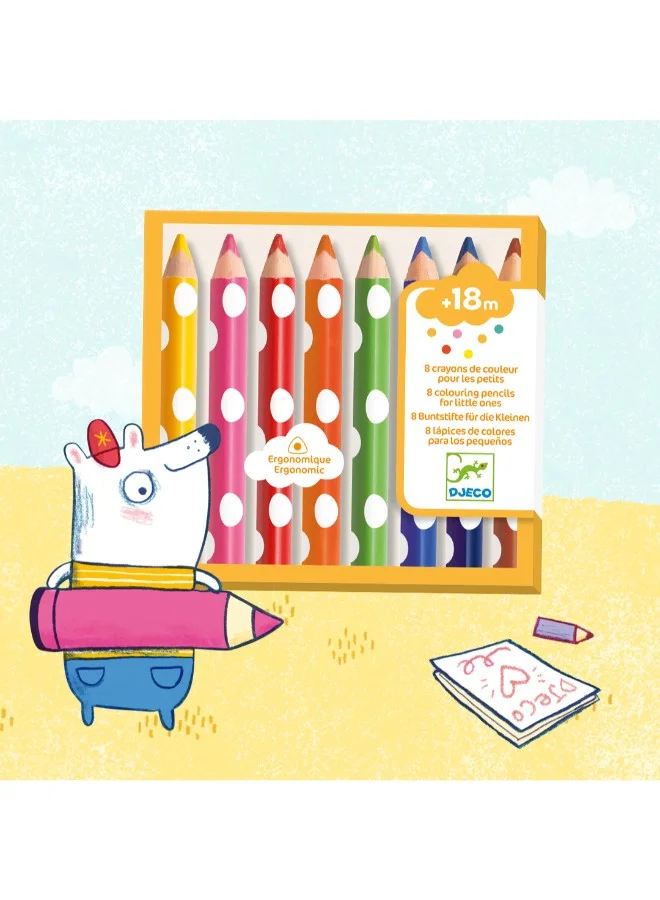 DJECO 8 Colouring Pencils For Little Ones