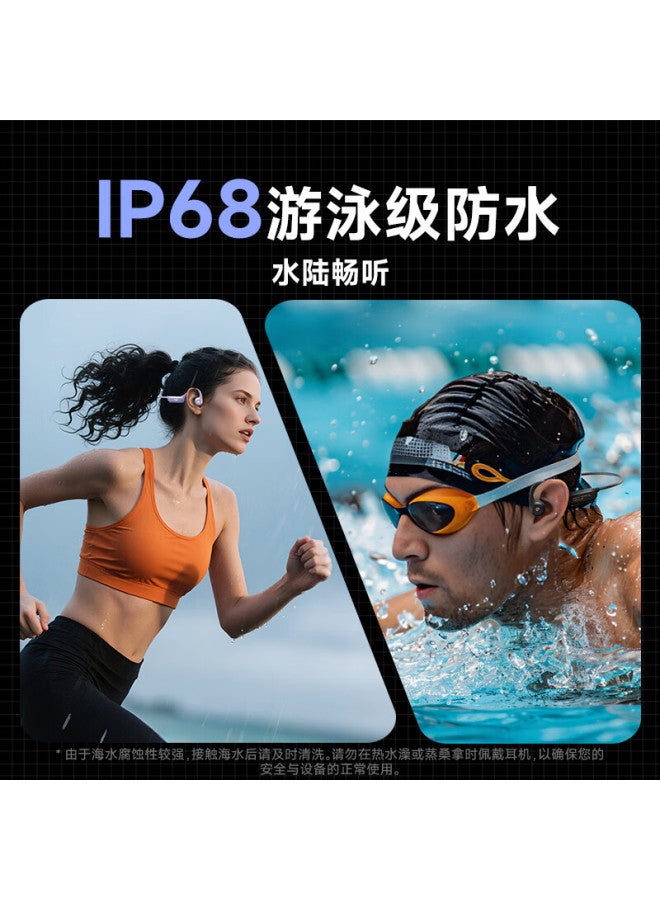 aigo سماعات بلوتوث بتقنية توصيل العظام مفتوحة الأذن غير داخل الأذن احترافية للسباحة مضادة للغبار ومقاومة للماء سماعات بلوتوث رياضية - Image 3