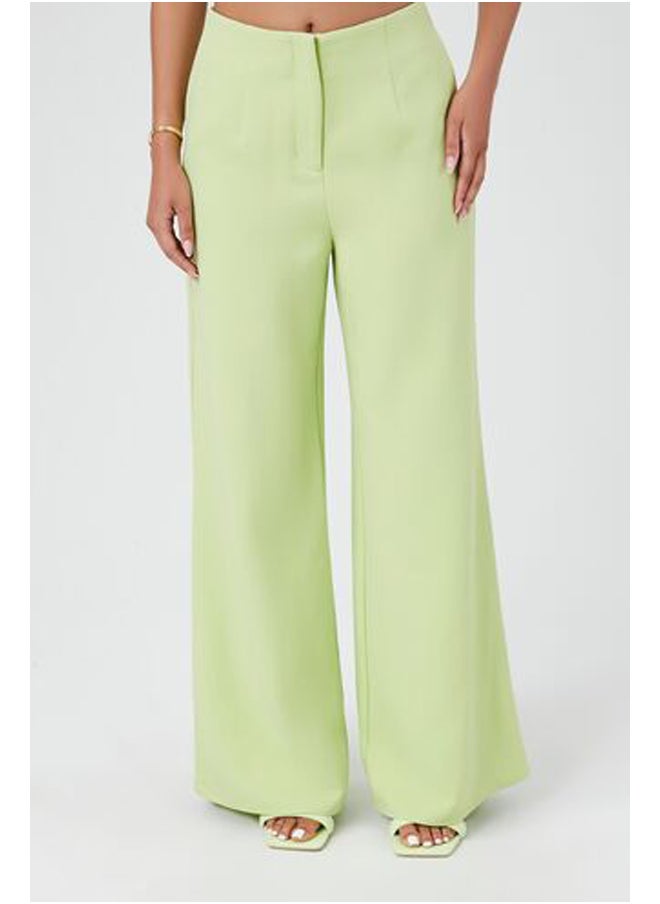 FOREVER 21 - بنطلون واسع الساق من قماش التويل مع خطاف وشريط - Image 1