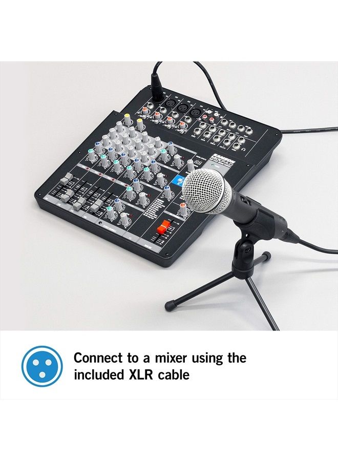 Samson Technologies Q2U USB/XLR Dynamic Microphone Recording and Podcasting Pack (Includes Mic Clip, Desktop Stand, Windscreen and Cables), silver - Image 5