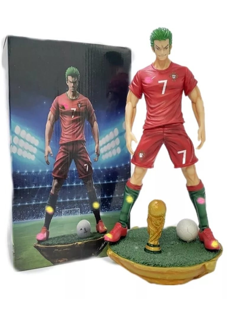 Zoro Anime One Piece: FIFA World Cup Roronoa Zoro X Cristiano Ronaldo Figure - Image 1