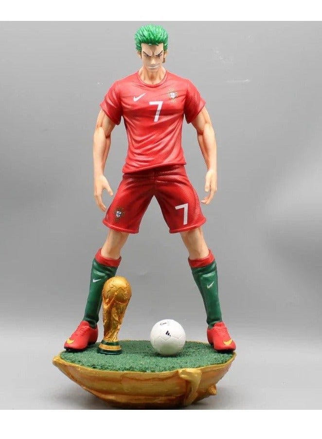 Zoro Anime One Piece: FIFA World Cup Roronoa Zoro X Cristiano Ronaldo Figure - Image 2