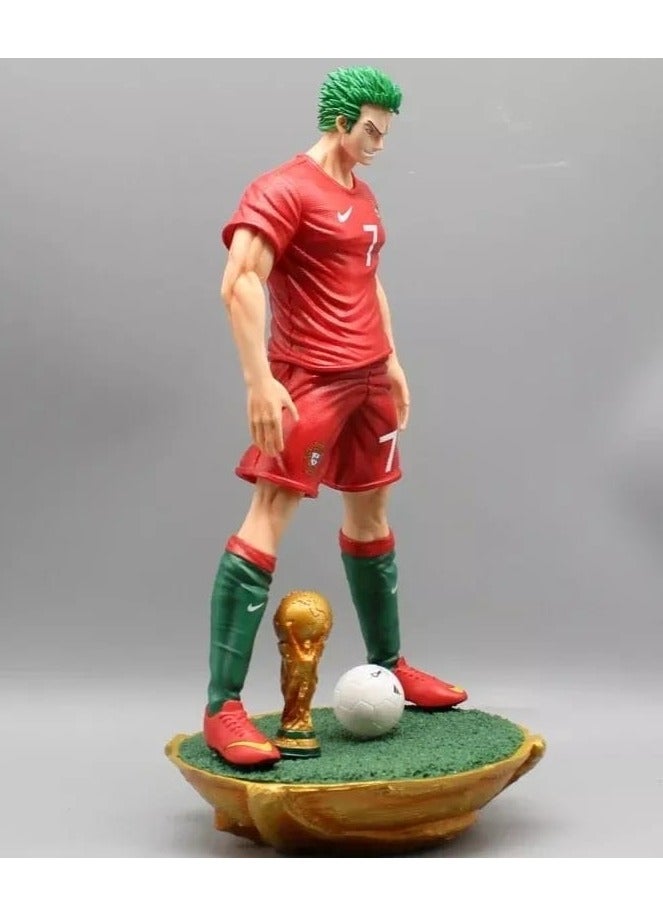 Zoro Anime One Piece: FIFA World Cup Roronoa Zoro X Cristiano Ronaldo Figure - Image 3