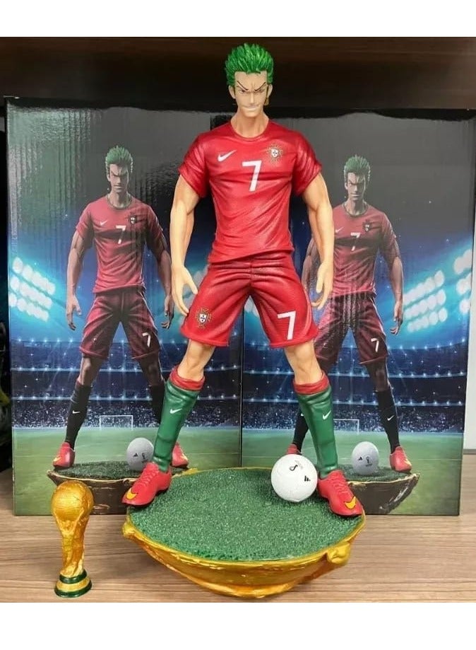 Zoro Anime One Piece: FIFA World Cup Roronoa Zoro X Cristiano Ronaldo Figure - Image 4