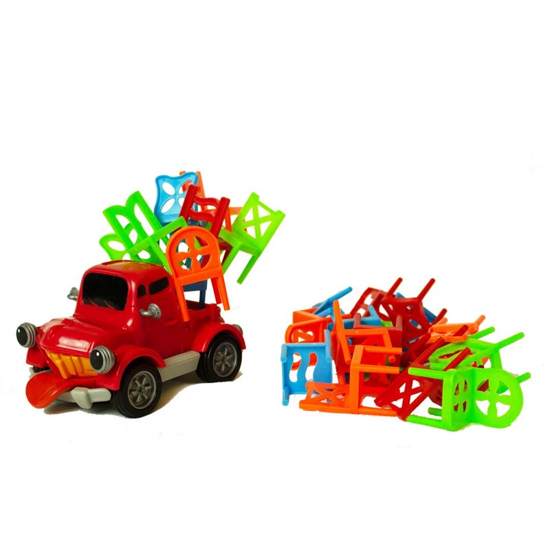 Fotorama Pick-Up Pete | The Ultimate Chair Stacking Game! Perfect for Remote Family Home Entertainment, Stack Colorful Chairs on Pete The Motorized Pick-Up Truck - Image 3