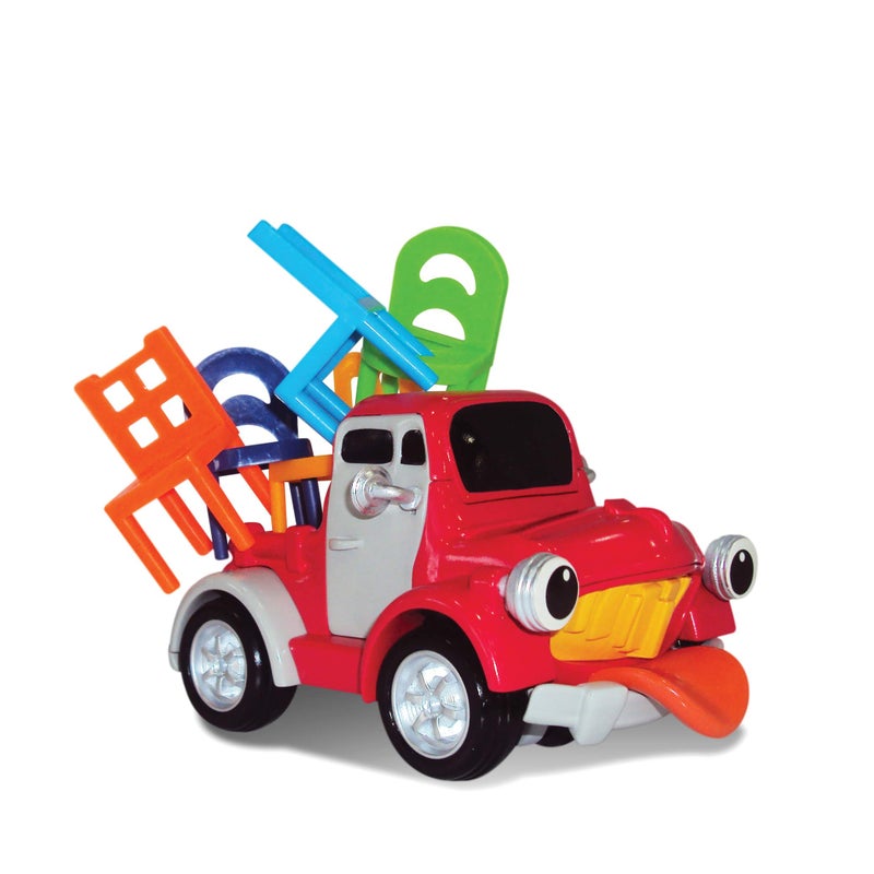 Fotorama Pick-Up Pete | The Ultimate Chair Stacking Game! Perfect for Remote Family Home Entertainment, Stack Colorful Chairs on Pete The Motorized Pick-Up Truck - Image 4