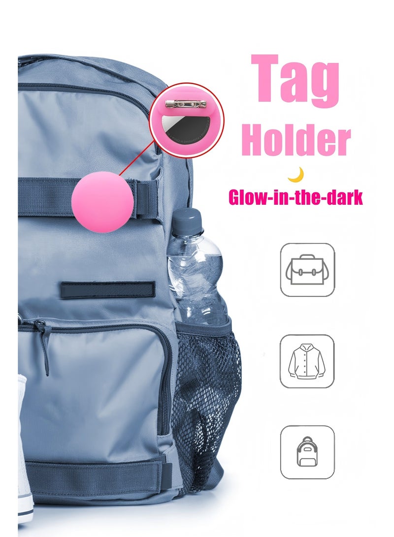 Airtag Holder for Kids, 2 Pack Airtag Kids Hidden Holder with Safety Pins, GPS Tracker Case for Children, Elderly, Hidden Inside Clothes, Shoe, Backpack (Purple+Blue)Glow-in-the-dark - Image 1