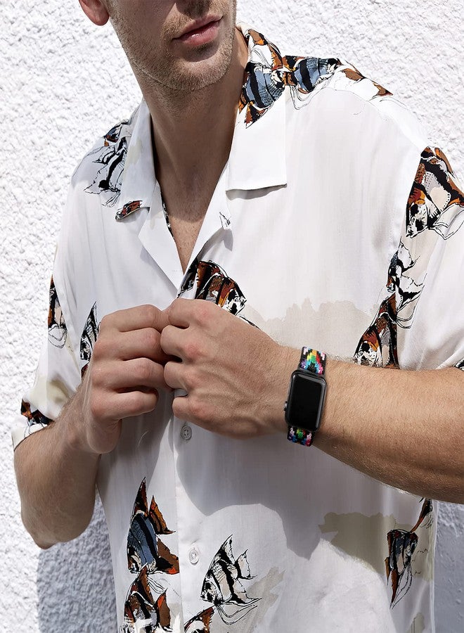 DaQin 3 Pack Stretchy Solo Loop Compatible with Apple Watch Bands for Women 49mm 46mm 45mm 44mm 42mm, Nylon Braided Elastic Strap for iWatch Band Series 11 10 9 8 7 6 5 4 3 SE Ultra 3 Ultra 2 Ultra - Image 4